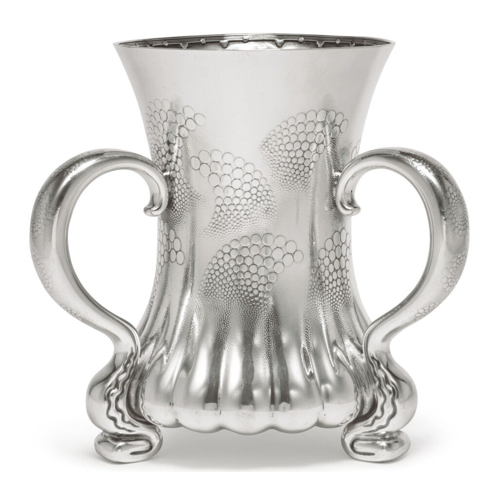 View full screen - View 1 of Lot 1812. AN AMERICAN SILVER THREE-HANDLED CUP, TIFFANY & CO., NEW YORK, CIRCA 1883.