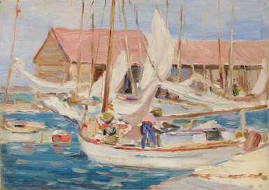 View full screen - View 1 of Lot 115. Nassau - Drying Sails.