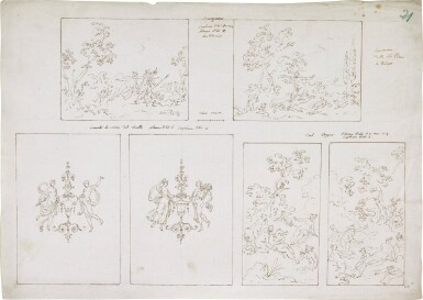 View full screen - View 1 of Lot 123. Studies for the decoration of Palazzo Pisani - De Lazara, Padua.