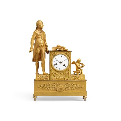 View full screen - View 1 of Lot 163. A Classical 'George Washington' Ormolu Mantel Clock, circa 1825.