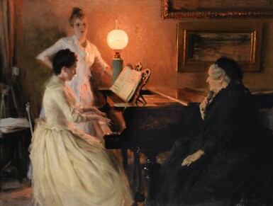 View full screen - View 1 of Lot 3. ALBERT EDELFELT | Au piano.