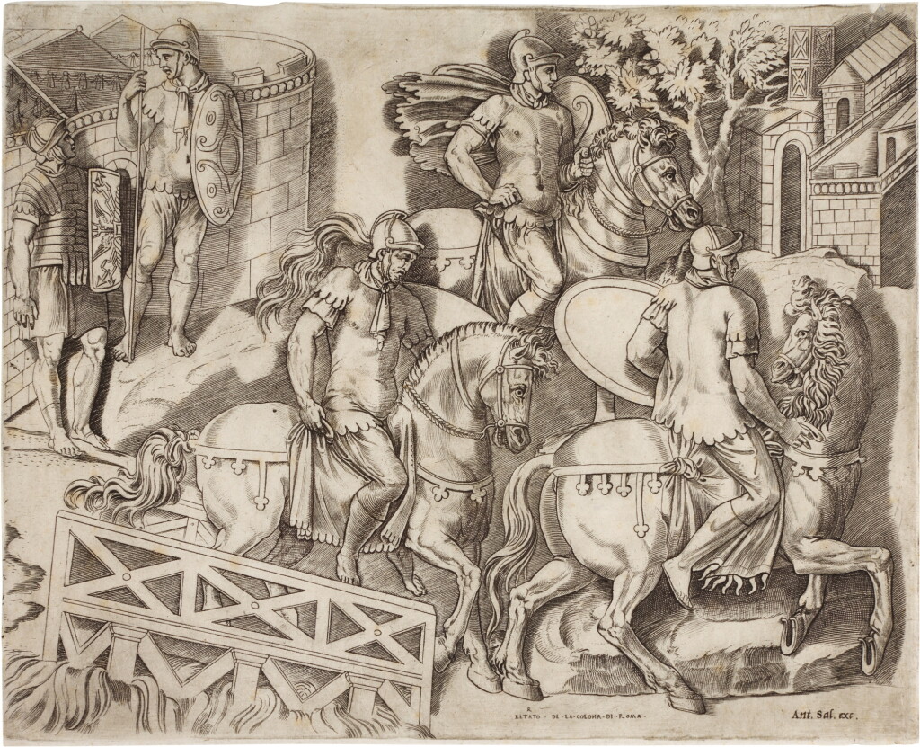 View full screen - View 1 of Lot 37. Trajan's Column: Two Plates (Bartsch 202, 204).