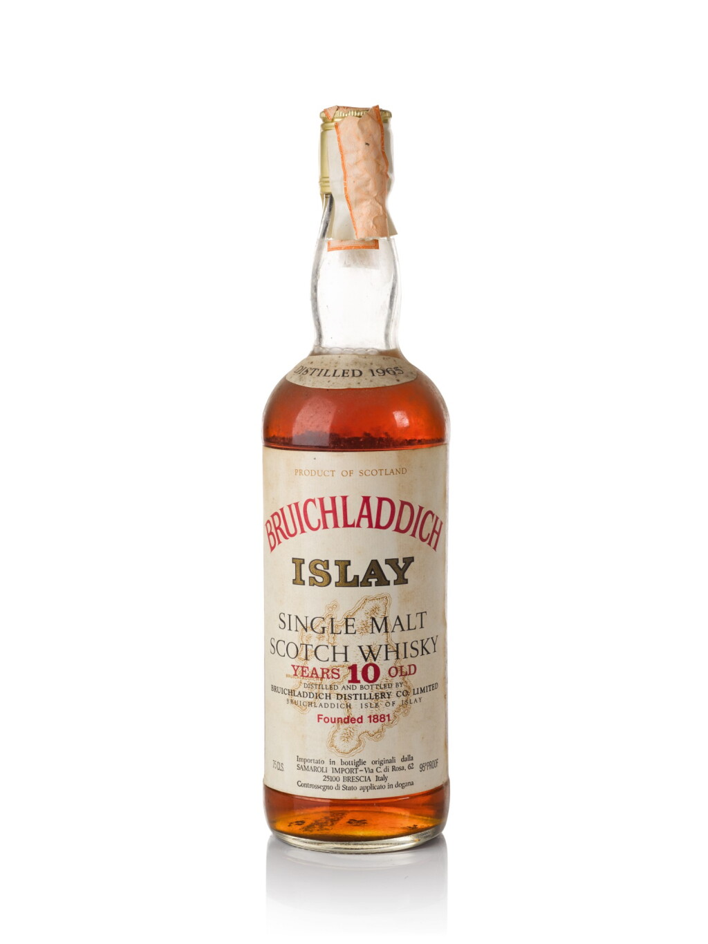 View full screen - View 1 of Lot 79. Bruichladdich Samaroli 10 Year Old 45.0 abv 1965.