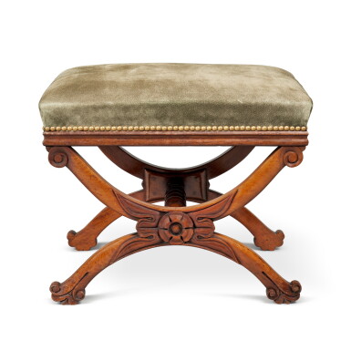 View full screen - View 1 of Lot 1951. A George IV Mahogany X-Frame Stool, 1820.