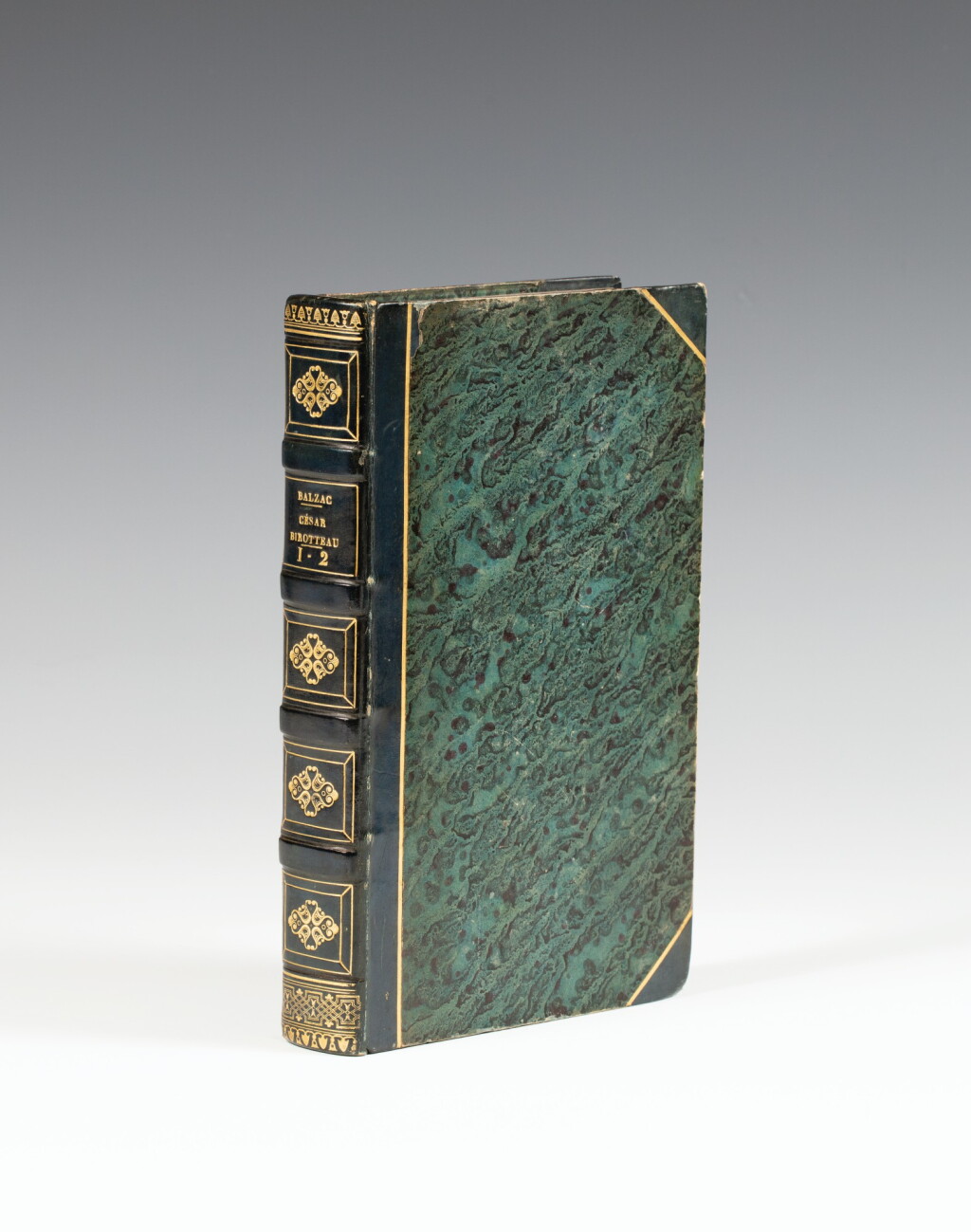 View full screen - View 1 of Lot 5. BALZAC. César Birotteau. 1838. Edition originale. Séduisante et fraîche reliure romantique..