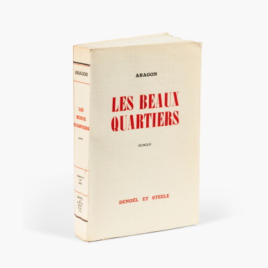 View full screen - View 1 of Lot 111. Les Beaux Quartiers. 1936. Édition originale. Très rare exemplaire de tête sur Chine. Envoi autographe, en anglais, au vicomte Carlow..