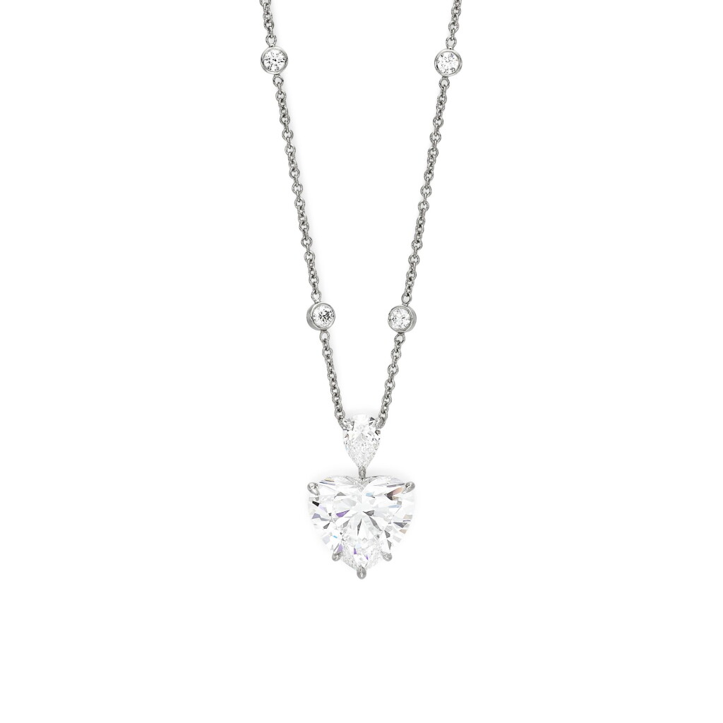 View full screen - View 1 of Lot 1880. Diamond Pendent Necklace | 蒂芙尼 | 10.03克拉 心形 D色 完美無瑕 鑽石 項鏈 .