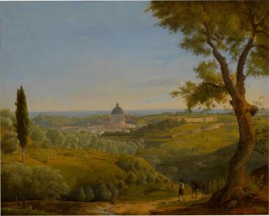 View full screen - View 1 of Lot 50. Rome, a view of Saint Peter's from Monte Mario.