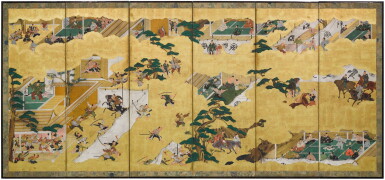 View full screen - View 1 of Lot 1. Anonymous | Various scenes from the Revenge of the Soga Brothers | Edo period, 17th - 18th century.