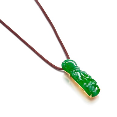 View full screen - View 1 of Lot 267. Jadeite Pendant / Brooch | 天然翡翠掛墜 / 胸針.