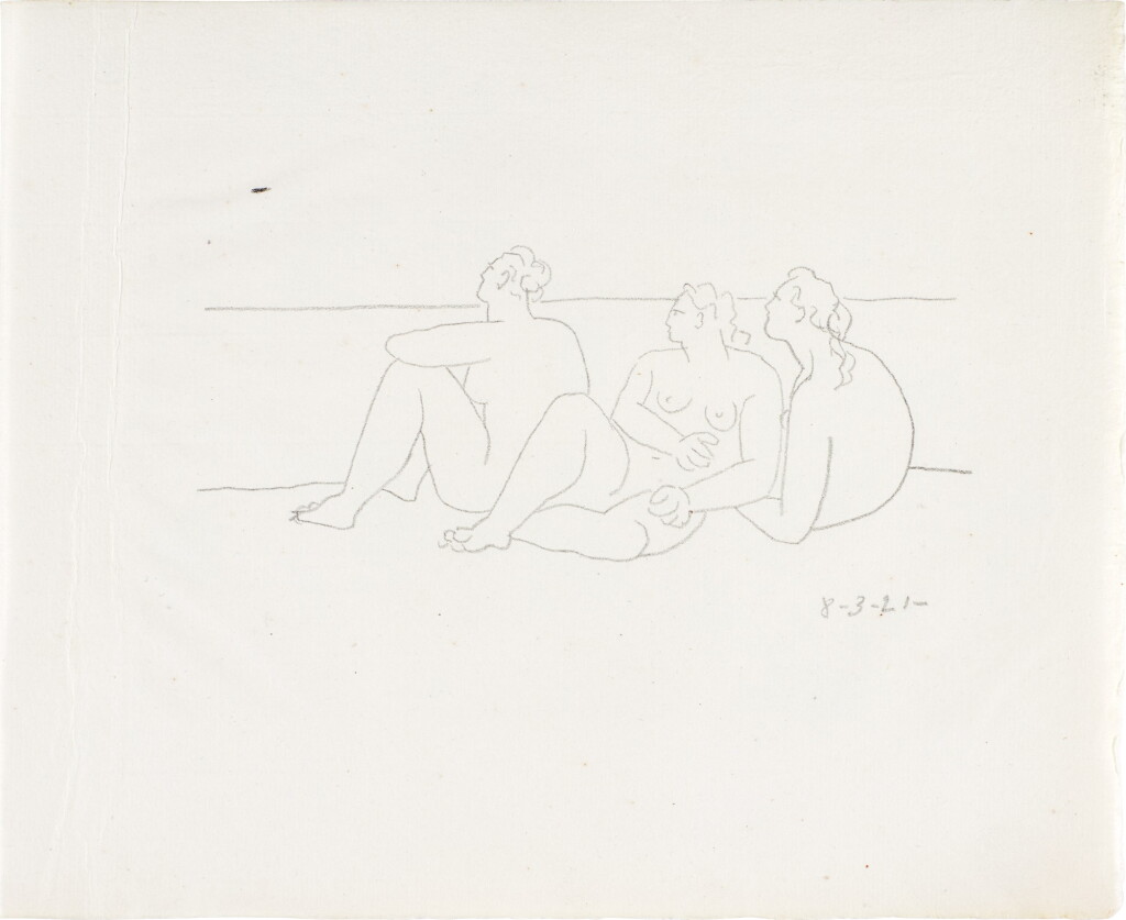 View full screen - View 1 of Lot 23. Sur la plage, II (Trois nus) (Bloch 43, see Cramer Books 10).