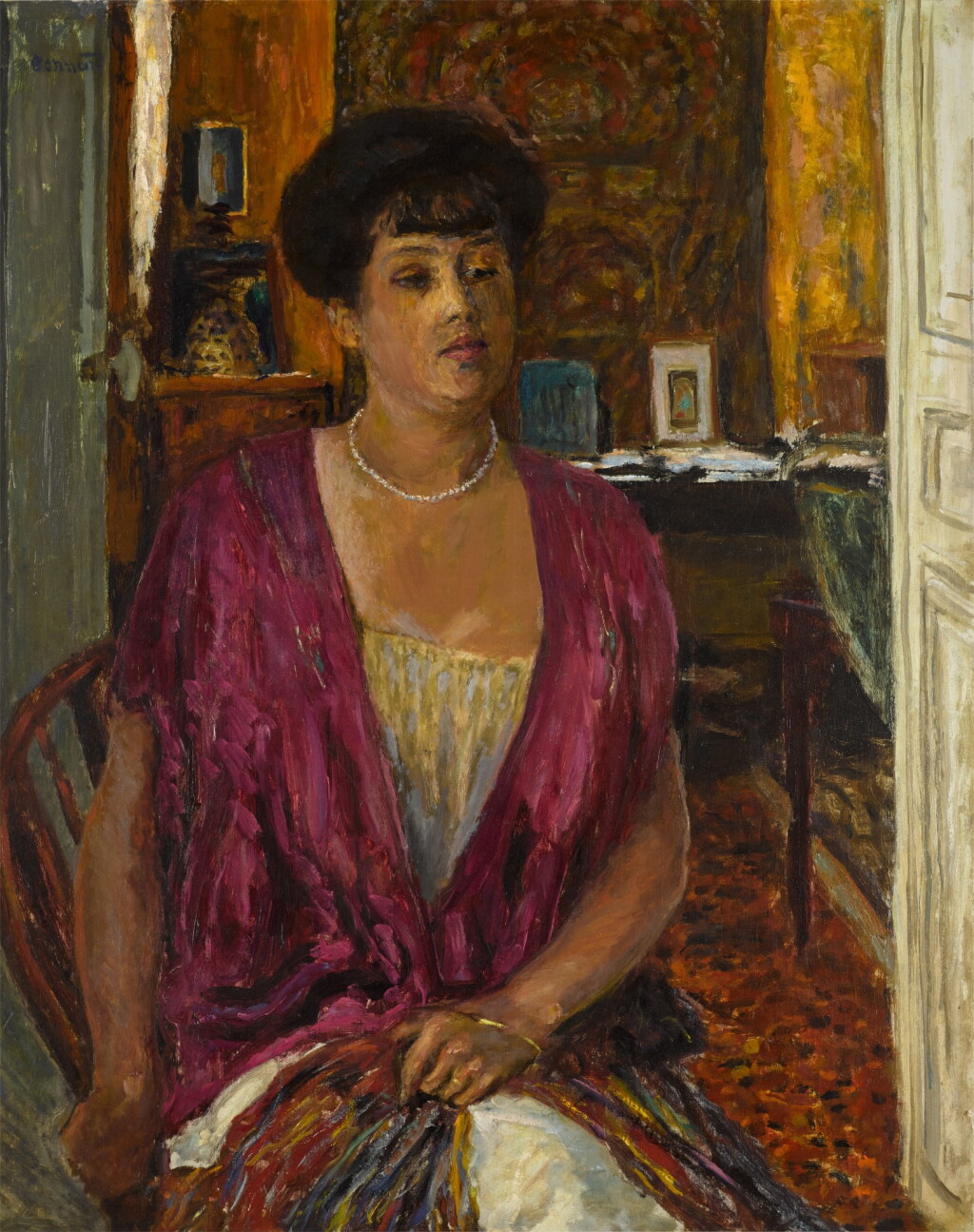View full screen - View 1 of Lot 493. Madame Claude Anet ou Femme dans un intérieur.