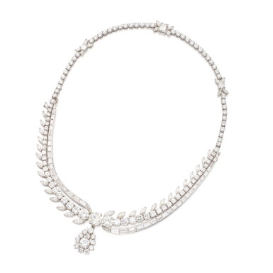 View full screen - View 1 of Lot 151. Diamond Necklace-Bracelet Combination.