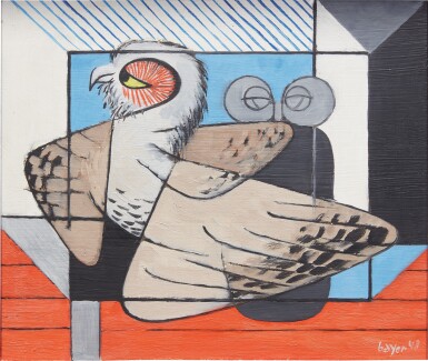 View full screen - View 1 of Lot 719. HERBERT BAYER | TWO OWLS.