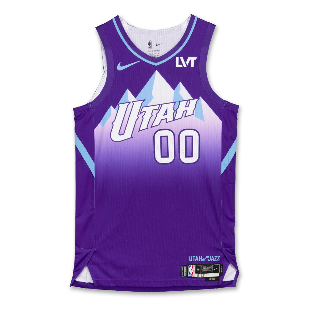 View full screen - View 1 of Lot 136. Jordan Clarkson Utah Jazz 2024-2025 Game Worn City Edition Jersey.