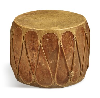 View full screen - View 1 of Lot 68. A Double-Sided Drum, Possibly Pueblo, Belonging To Richard Feynman.