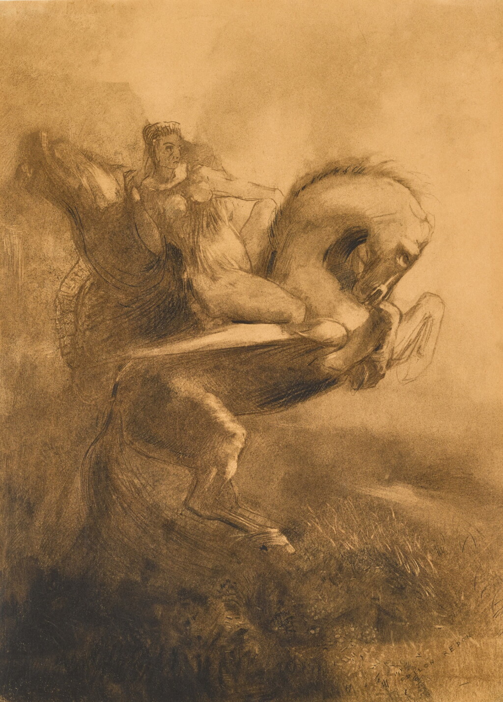 View full screen - View 1 of Lot 211. Femme et Pégase.