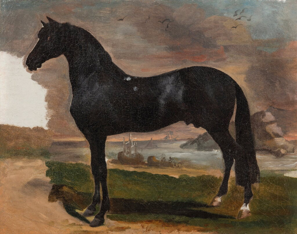 View full screen - View 1 of Lot 48. Black Stallion by the Sea.