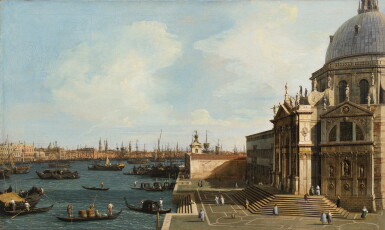 View full screen - View 1 of Lot 30. Venice, View of the Grand Canal Looking East with Santa Maria della Salute.