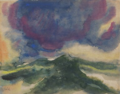 View full screen - View 1 of Lot 21. Landschaft unter einer grossen, blauen Wolke (Landscape under a Big Blue Cloud) .