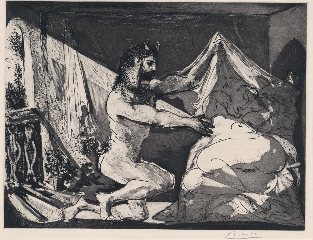 View full screen - View 1 of Lot 135. Faune dévoilant une femme, from the Vollard Suite (Bloch 230; Baer 609).