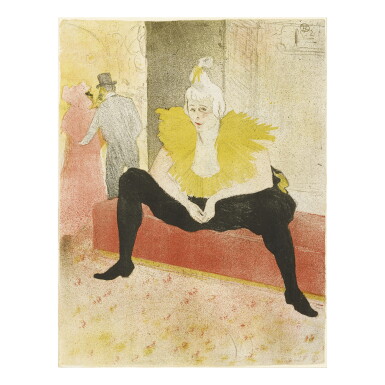 View full screen - View 1 of Lot 27. HENRI DE TOULOUSE-LAUTREC | LA CLOWNESSE ASSISE (MADEMOISELLE CHA-U-KA-O) (DELTEIL 180; ADRIANI 172; WITTROCK 156).