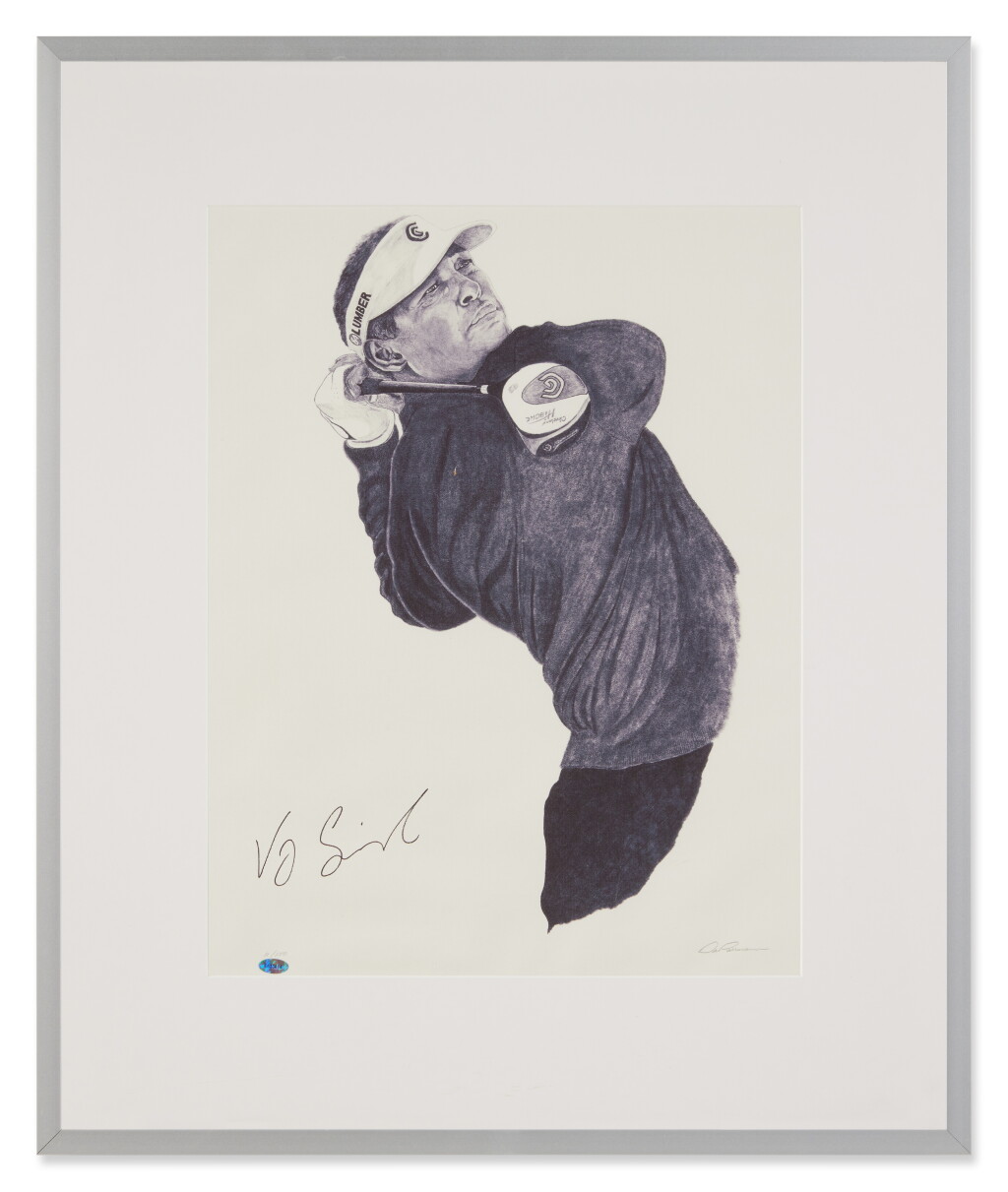 View full screen - View 1 of Lot 43. Signed Portrait of Vijay Singh | Edition 11/150.