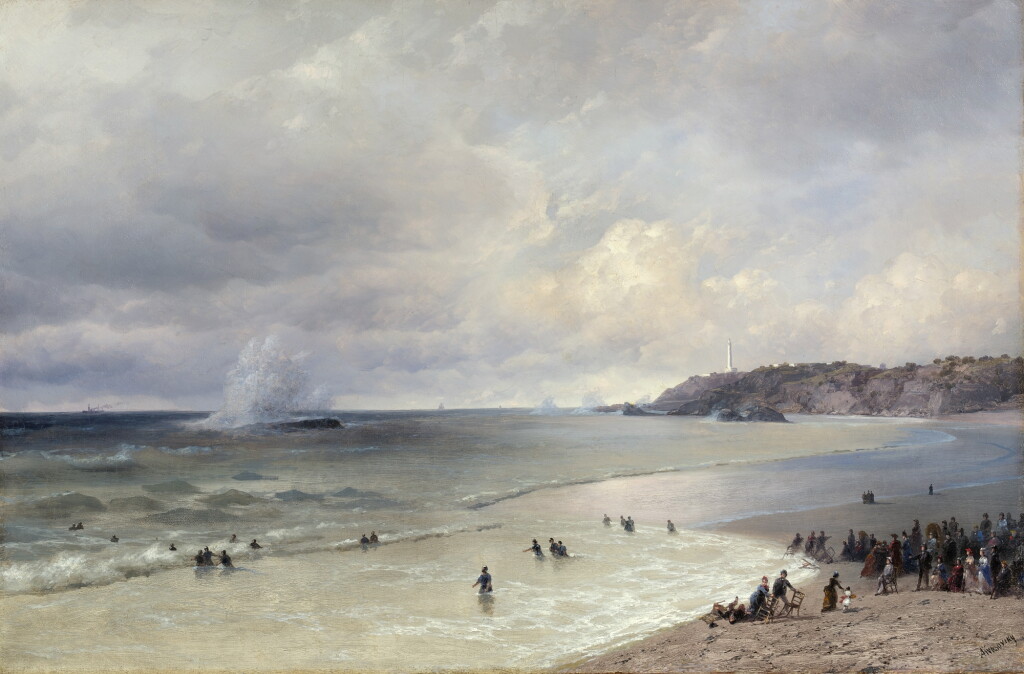 Voir en plein écran - Voir 1 du lot 50. The Beach at Biarritz.