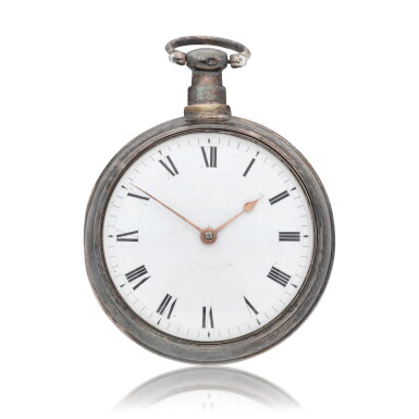 View full screen - View 1 of Lot 143. No. 8312 A silver pair cased rack lever watch 1815.