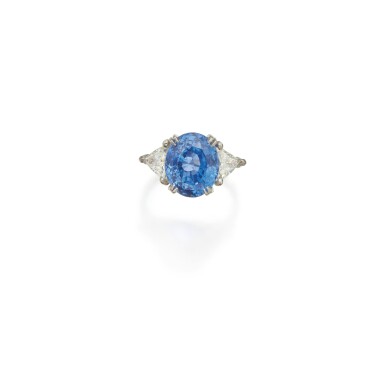 View full screen - View 1 of Lot 429. Sapphire and Diamond Ring.