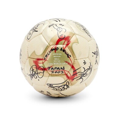 View full screen - View 1 of Lot 57. 2002 England World Cup Team Signed and Inscribed Ball.