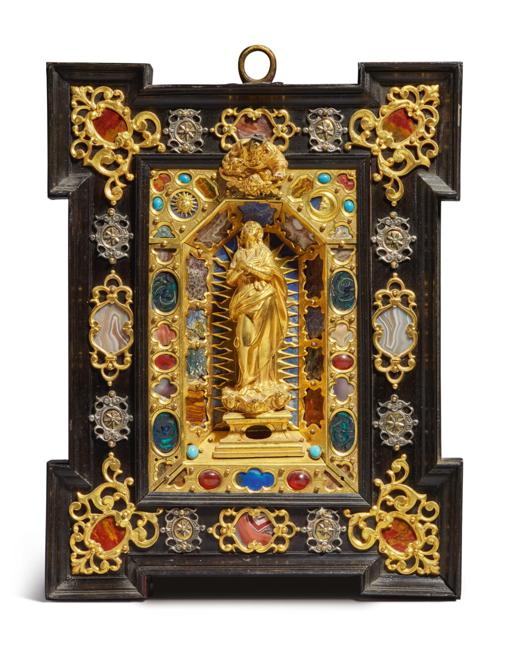 View full screen - View 1 of Lot 796. Altarpiece with God the Father and the Virgin.