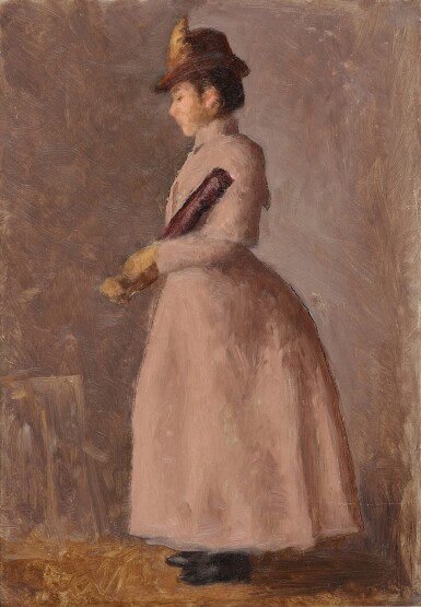 View full screen - View 1 of Lot 114. Jeune fille au rouleau de musique (Andrée Bonnard, soeur de l'artiste).