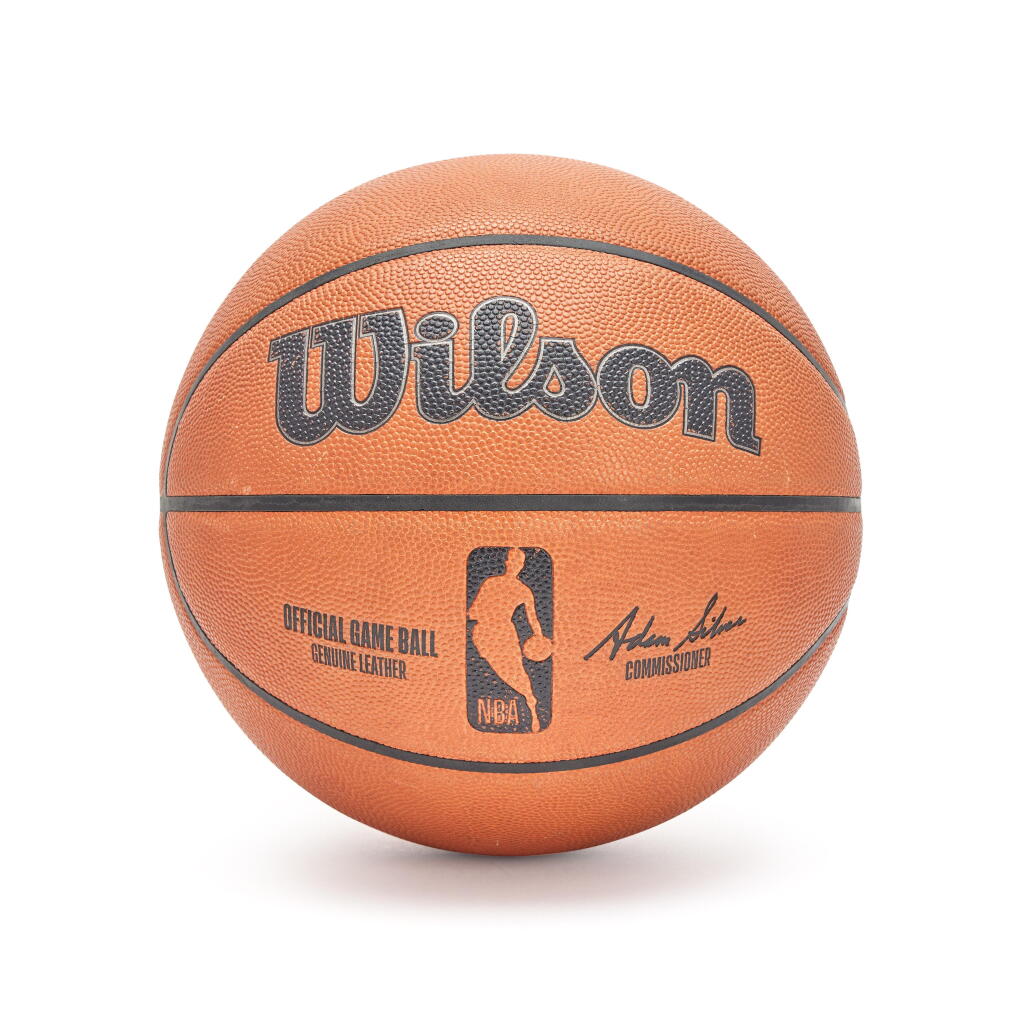 View full screen - View 1 of Lot 73. Game Used 2024-2025 Golden State Warriors vs. Miami Heat Basketball .