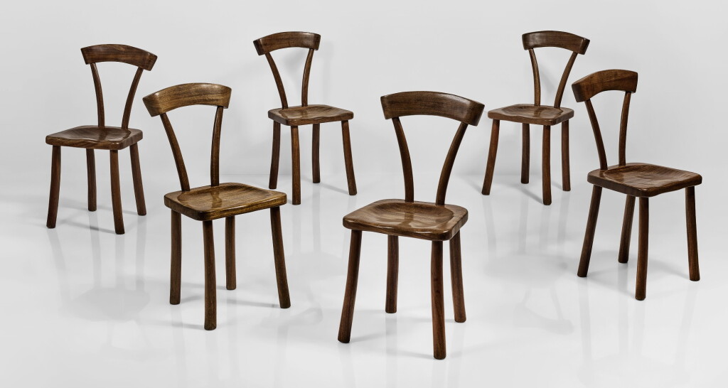 View full screen - View 1 of Lot 279. ALEXANDRE NOLL | SET OF SIX CHAIRS.