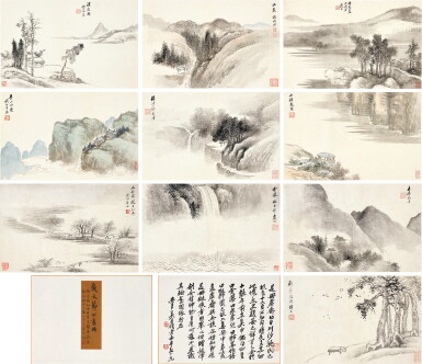 View full screen - View 1 of Lot 6022. 戴熙 仿古山水冊 | Dai Xi, Landscape after Ancient Masters.