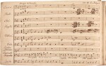W. A. Mozart. Scribal manuscript score of the duet 'Per queste tue manine', K.540b, from "Don Giovanni"