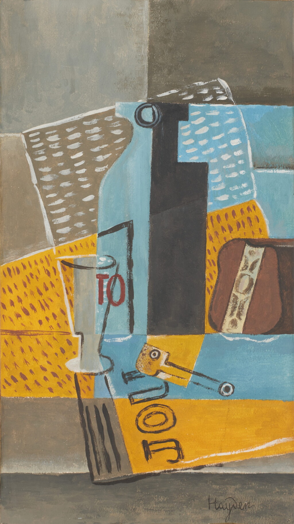 View full screen - View 1 of Lot 153. Nature morte à la pipe et au journal.