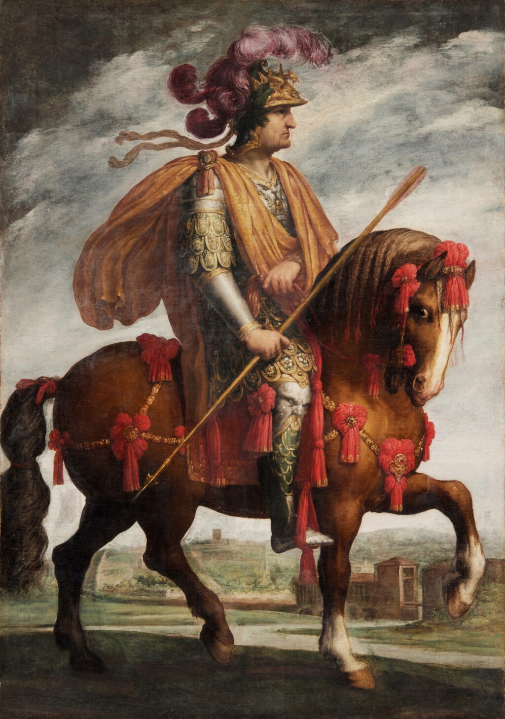 View full screen - View 1 of Lot 91. Equestrian Portrait of the Roman Emperor Galba.