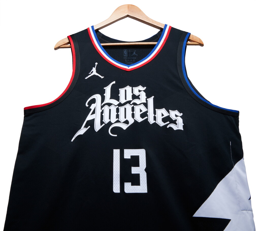 View full screen - View 1 of Lot 188. Paul George Los Angeles Clippers 2024 NBA Western Conference First Round Game Worn Statement Edition Jersey | Game 2.