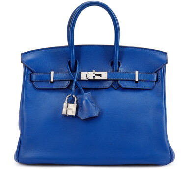View full screen - View 1 of Lot 3133. Bleu Electrique Swift Birkin 25 Palladium Hardware, 2011.