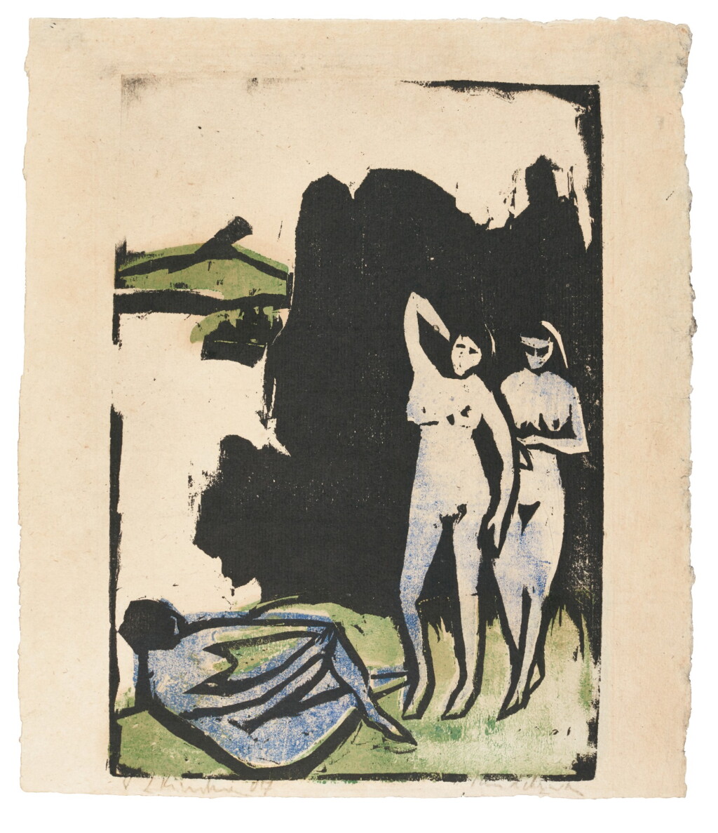 View full screen - View 1 of Lot 29. Drei Badende, Moritzburg (G. 449; D. 163).