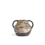 Vase deux anses poissons