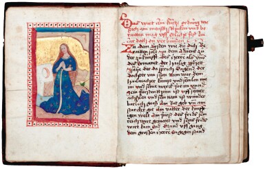 View full screen - View 1 of Lot 9. Anna Keller, Gebetbuch, manuscript on paper, dated 1604, contemporary stamped calf over wooden boards.