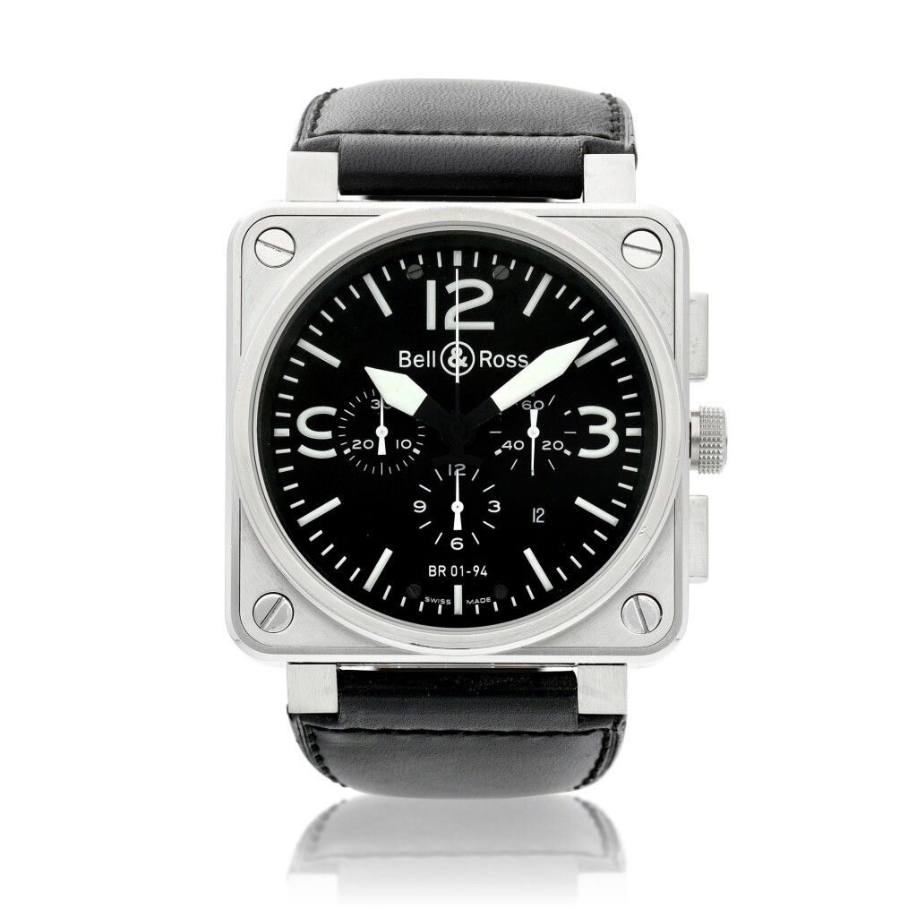 View full screen - View 1 of Lot 8160. Reference BR 01-94 | A stainless steel chronograph wristwatch with date, Circa 2007 | 型號BR 01-94 | 精鋼計時腕錶,備日期顯示,約2007年製.