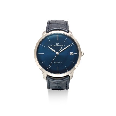 View full screen - View 1 of Lot 110. GIRARD-PERREGAUX | REFERENCE 49527, A WHITE GOLD WRISTWATCH WITH DATE, CIRCA 2010.