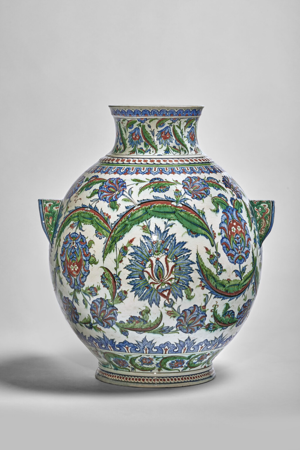 View full screen - View 1 of Lot 584. A Cantagalli Iznik-Style Pottery Vase, Late 19th Century.