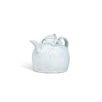 A carved Qingbai 'floral' ewer and a cover, Southern Song dynasty / Yuan dynasty