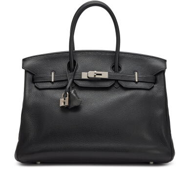 View full screen - View 1 of Lot 151. Black Clémence Birkin 35 Palladium Hardware, 2006.
