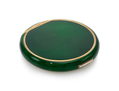 View full screen - View 1 of Lot 102. ENAMEL AND DIAMOND POWDER COMPACT (PORTACIPRIA IN SMALTO E DIAMANTI).